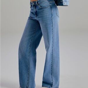 Cider Blue Flare Wide Leg Jeans